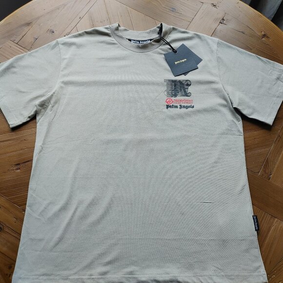 Palm Angels x Haas Racing cream T shirt size XL - Picture 2 of 11